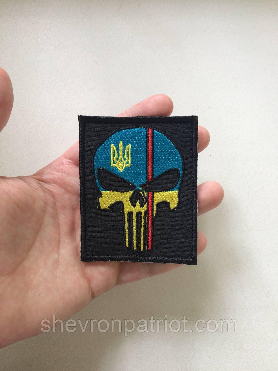 №60 Шеврон (патч) "Каратель" жовто блакитний - Зображення 6
