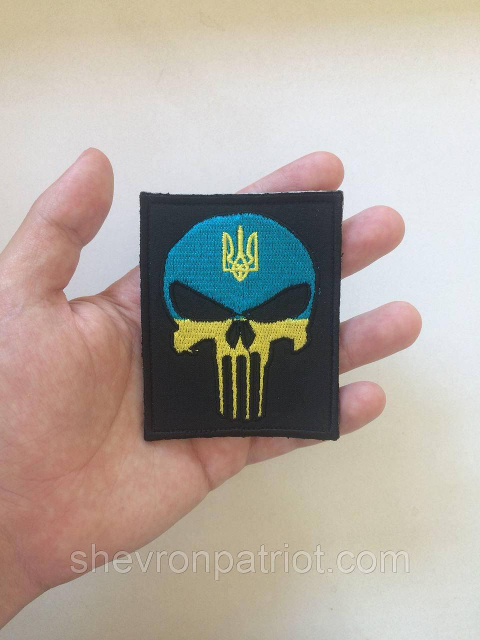 №60 Шеврон (патч) "Каратель" жовто блакитний - Зображення 3