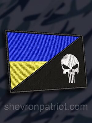 №169 Шеврон прапор з черепом