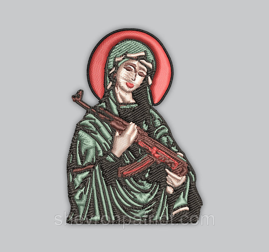 Шеврон Марія з Джавеліном висота 8см