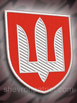 №197 Шеврон тризуб "Військова служба правопорядку "  8х7 см