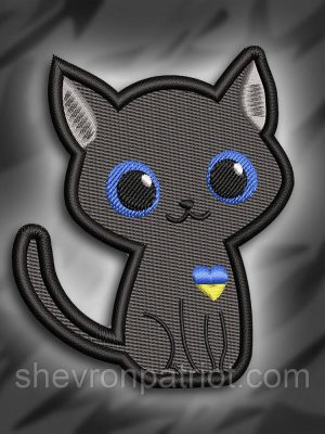 №267 Шеврон Котик Патріотик 8х6.5см