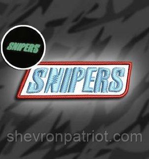 СВШ №001 Шеврон флюорисцентний "SNIPERS" 8х4см