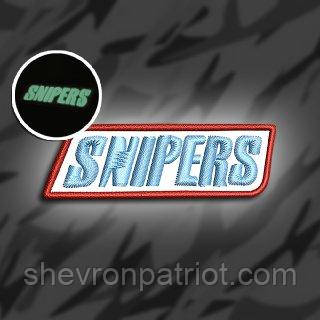 СВШ №001 Шеврон флюорисцентний "SNIPERS" 8х4см