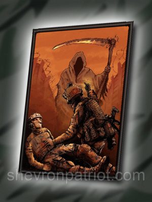 №ДШ040 Шеврон друкований "СМЕРТЬ" 9Х6.5СМ