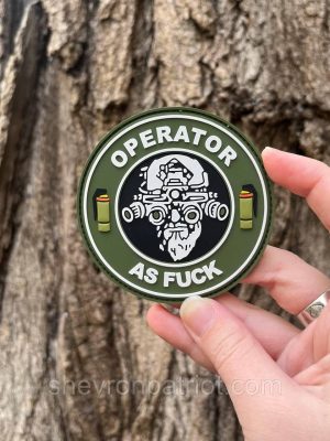 №ПВХ005 Шеврон "OPERATOR AS FUCK"