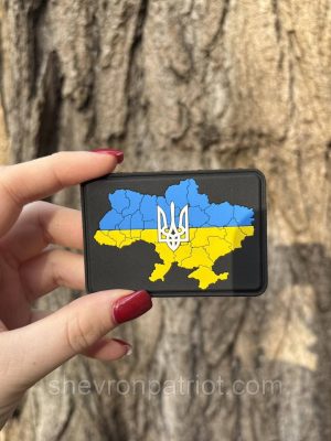 №ПВХ019 Шеврон "УКРАЇНА КАРТА" 7.3Х5СМ