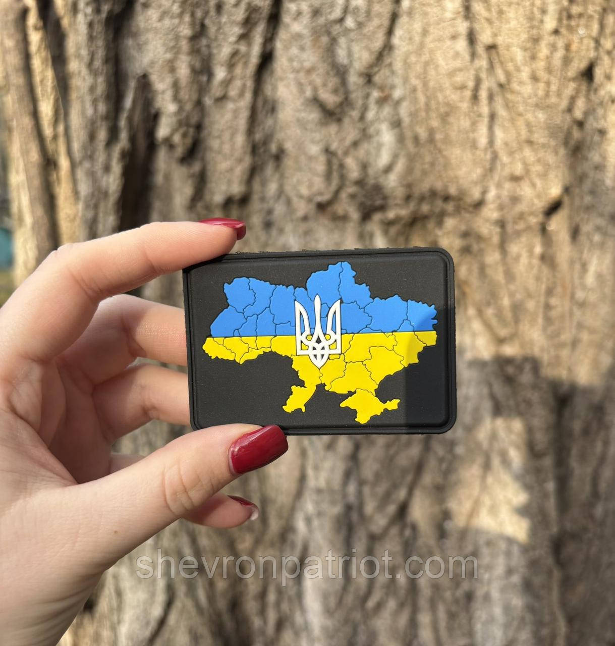 №ПВХ019 Шеврон "УКРАЇНА КАРТА" 7.3Х5СМ