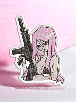 ПАТЧ АНІМЕ "PINK HAIR TACTICAL WAIFU"
