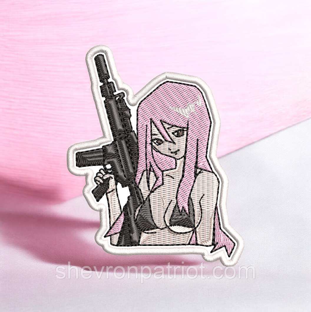 ПАТЧ АНІМЕ "PINK HAIR TACTICAL WAIFU"